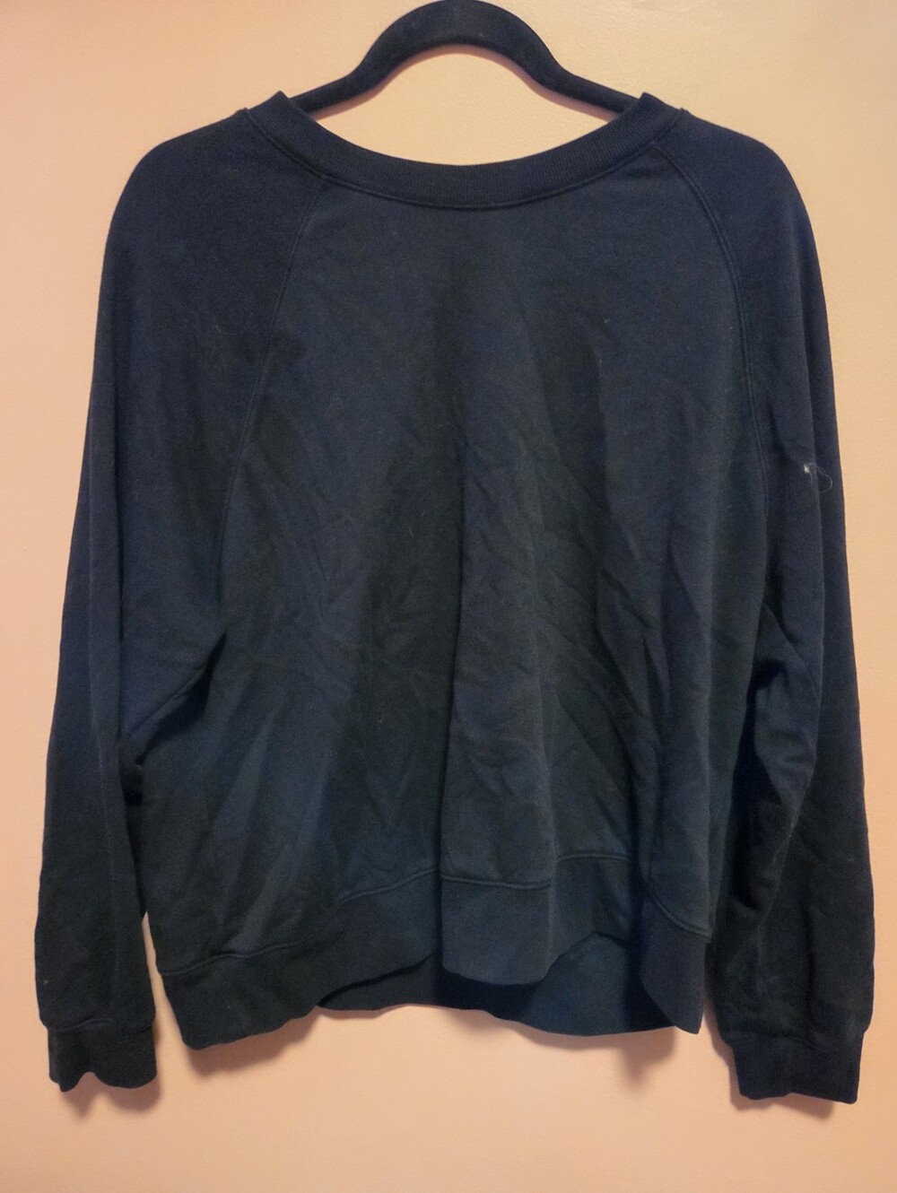 Black Lightweight Crewneck Pullover Sweater
